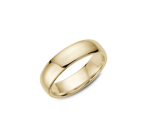 Polished Gold Men's Wedding Band