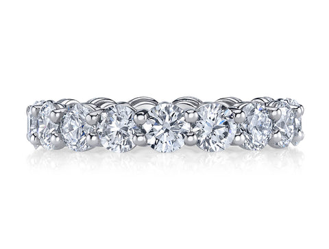Two-Tone Bezel Diamond Curved Wedding Band