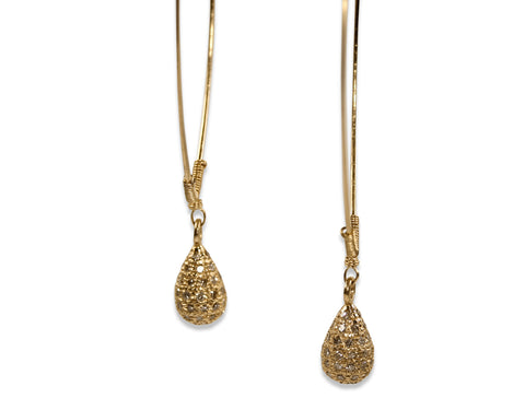 Upside Down (Inverted) Diamond Drop Earrings