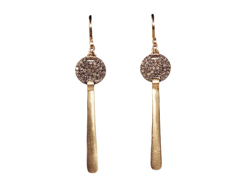 Upside Down (Inverted) Diamond Drop Earrings