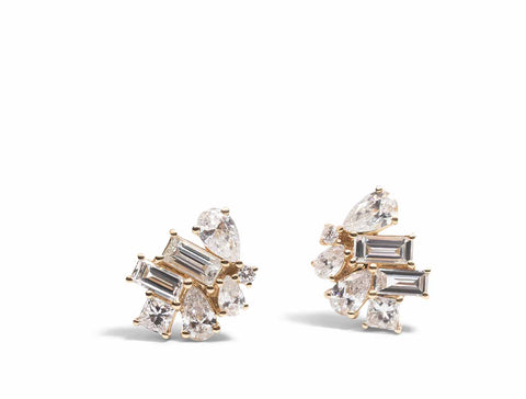 Upside Down (Inverted) Diamond Drop Earrings