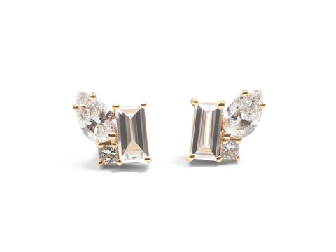 Upside Down (Inverted) Diamond Drop Earrings