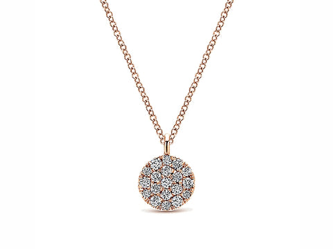 Pavé Rustic Gray Diamond Rectangle Pendant Necklace