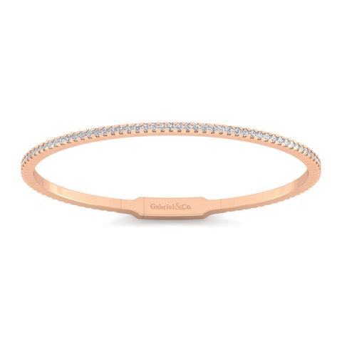 Diamond Bangle Bracelet in White Gold