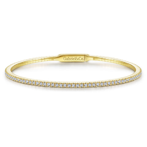 Diamond Bangle Bracelet in White Gold