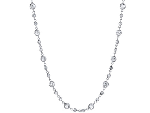 Pavé Rustic Gray Diamond Rectangle Pendant Necklace