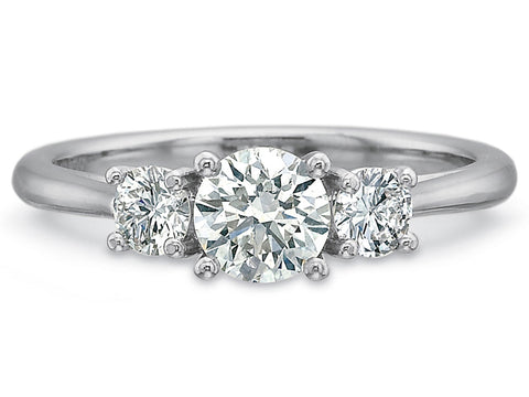 Oval Diamond Three-Stone Engagement Ring