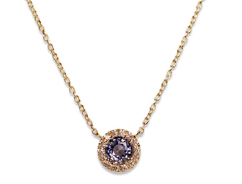 Pavé Rustic Gray Diamond Rectangle Pendant Necklace