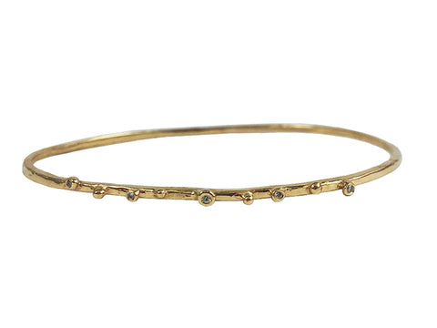 Diamond Bangle Bracelet in White Gold