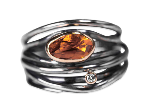 Diamond Cluster Channel  Ring