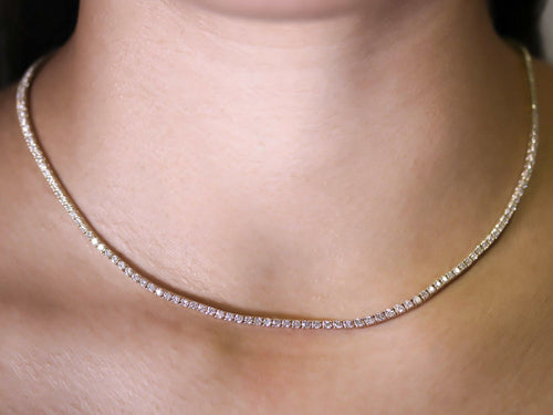 Brilliant Cut Diamond Tennis Necklace