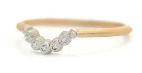 "Dunes" White Diamond Wedding Band