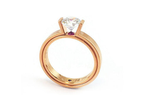 Platinum Tension-Bar Engagement Ring Mounting