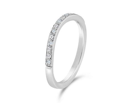 Diamond Chevron Wedding Band