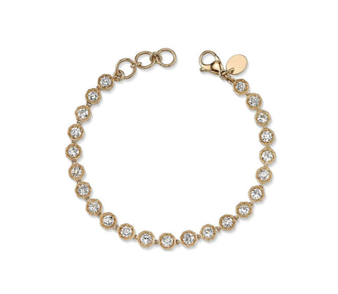 Diamond Bangle Bracelet in White Gold