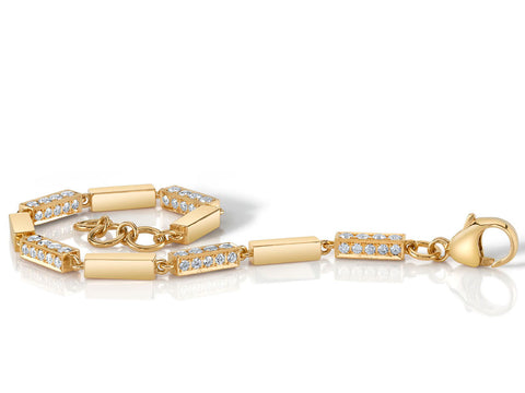 Diamond Bangle Bracelet in White Gold